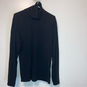 H&M Mens Black Soft Slim Fit Size L Lightweight Turtleneck Made in India